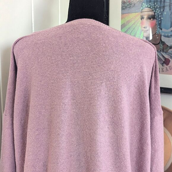 Eileen Fisher Pastel Petal Pink Linen Minimalist Preppy Quiet Luxury Sweater L - Picture 8 of 10